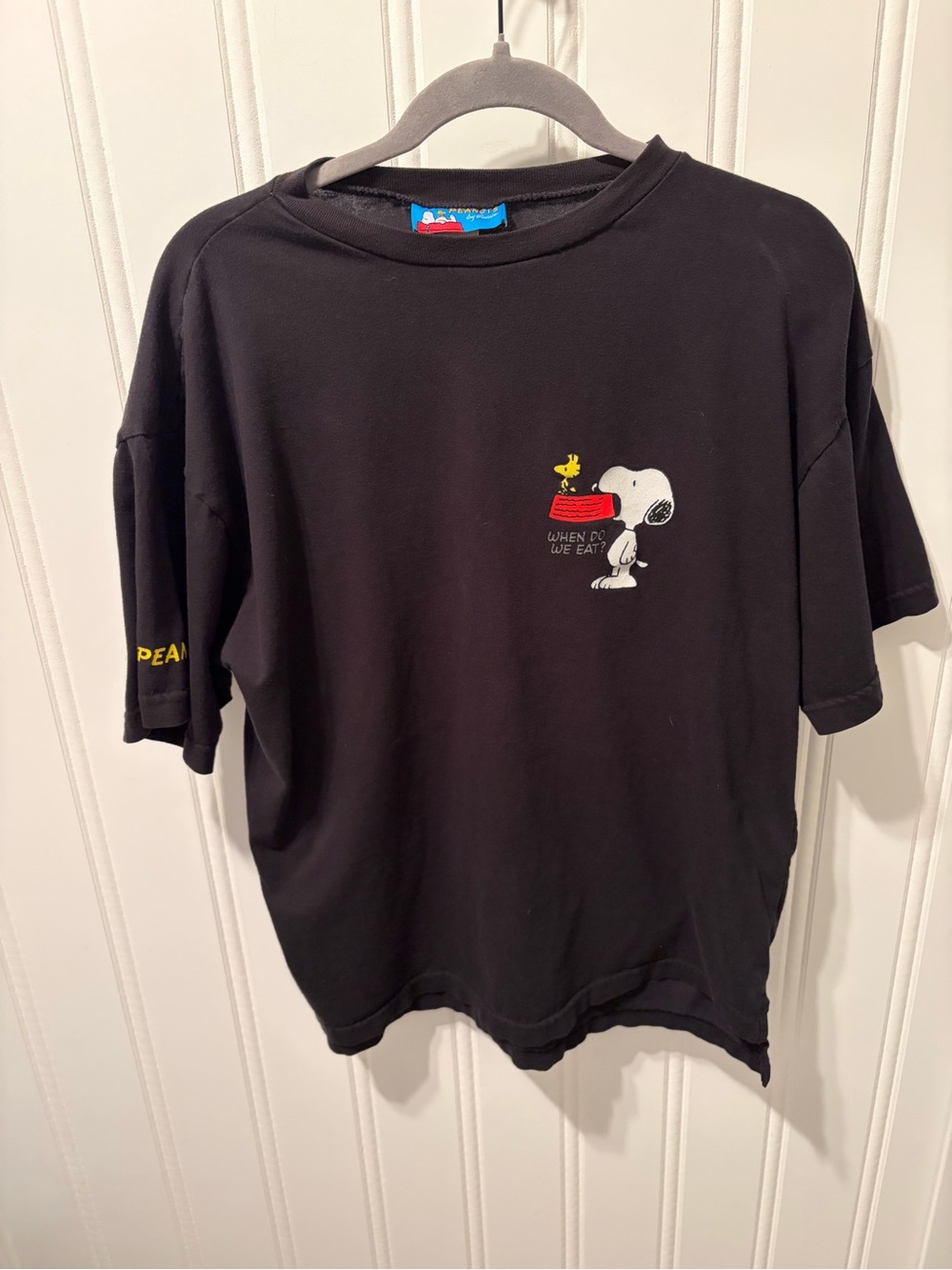 Vintage Peanuts By Schulz Snoopy Woodstock “When Do We Eat?” T-Shirt L/XL Y2K